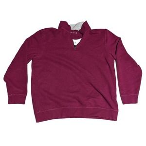 Walter Hagen Men's Perfect 11 Pique Midweight 1/4 Zip Golf Pullover Medium Red